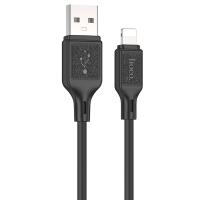 Кабель USB HOCO X90 Cool USB - Lightning, 2.4А, 1 м, черный