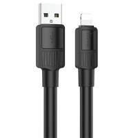 Кабель USB HOCO X84 Solid USB - Lightning, 2.4А, 1 м, черный