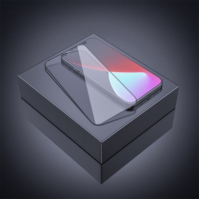 Защитное стекло HOCO A12 для iPhone 12 Pro Max 6.7", Full Glue 3D, прозрачный+черная рамка