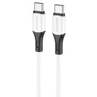 Кабель USB-C BOROFONE BX79 Type-C - Type-C, 3A, 60W, 1 м, белый