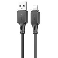 Кабель USB HOCO X101 Assistant USB - Lightning, 2.4А, 1 м, черный