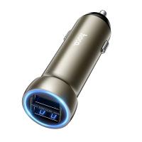 Автомобильное зарядное устройство HOCO Z54 Prosperous, 2xUSB, 3.1A, 15.5W, золотой