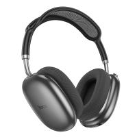 Беспроводные наушники накладные HOCO W55 Plus, Bluetooth, серый металлик