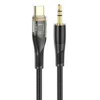 Аудиокабель HOCO UPA25 AUX Jack 3.5 (m) - Type-C (m), 1 м, черный