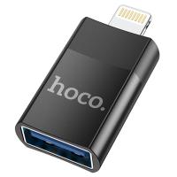 Переходник/Адаптер HOCO UA17 Lightning (m) - USB2.0 (f), черный