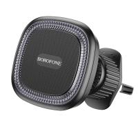 Автомобильный держатель BOROFONE BH96 NT Ice, магнитный, на воздуховод, черный+серый