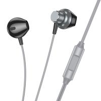 Проводные наушники HOCO M125 Smart, Jack 3.5mm, 1.2 м, серый металлик