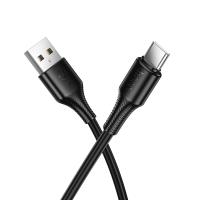 Кабель USB HOCO X120 Beneficio USB - Type-C, 3A, 1 м, черный