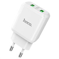 Сетевое зарядное устройство HOCO N6 Charmer 2xUSB, 3A, 18W, белый