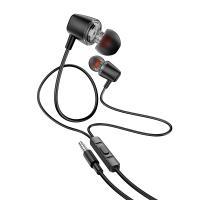 Проводные наушники HOCO M107 Discoverer, Jack 3.5mm, 1.2 м, черный