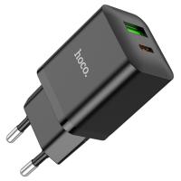 Сетевое зарядное устройство HOCO N28 Founder 1xUSB + 1xUSB-C, 20W, черный