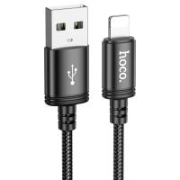 Кабель USB HOCO X91 Radiance USB - Lightning, 2.4А, 3 м, черный