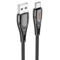 Кабель USB HOCO U133 Monte USB - Type-C, 3A, 1.2 м, черный