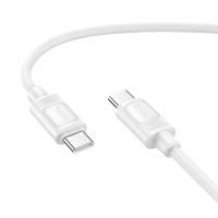 Кабель USB-C HOCO X122 Benefit Type-C - Type-C, 3A, 60W, 1 м, белый