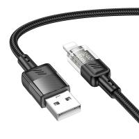 Кабель USB HOCO U129 Spirit USB - Lightning, 2.4А, 1.2 м, черный