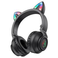 Беспроводные наушники накладные BOROFONE BO18 Cat ear, Bluetooth, черный