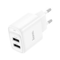 Сетевое зарядное устройство HOCO C141A Smart 2xUSB, 2.1A, белый
