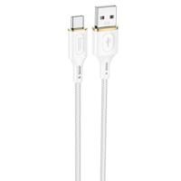 Кабель USB HOCO X95 Goldentop USB - Type-C, 3A, 1 м, белый