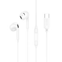 Проводные наушники BOROFONE BM96 Brilliant, Type-C, 1.2 м, белый оптом Проводные наушники BOROFONE BM96 Brilliant, Type-C, 1.2 м, белый