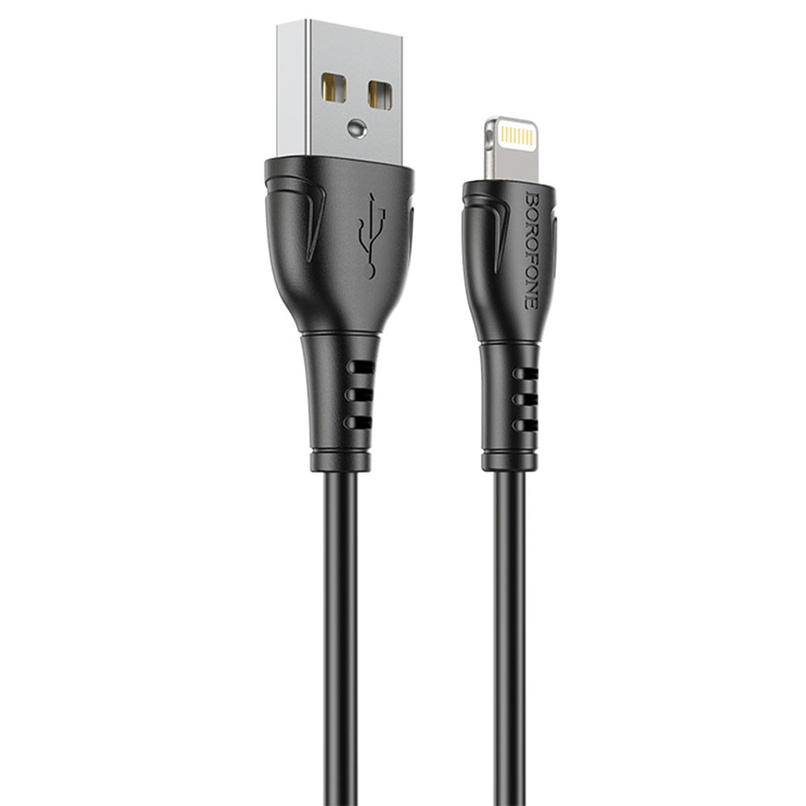 Кабель USB BOROFONE BX51 Triumph USB - Lightning, 2.4А, 1 м, черный оптом