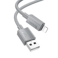 Кабель USB HOCO X107 Favor USB - Lightning, 2.4А, 1 м, серый