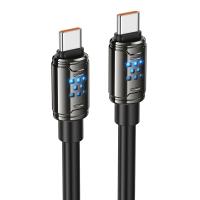 Кабель USB-C HOCO U143 Joy Type-C - Type-C, 5A, 240W, 1.2 м, черный