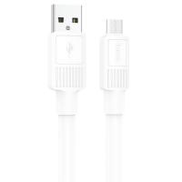 Кабель USB HOCO X84 Solid USB - MicroUSB, 2.4А, 1 м, белый