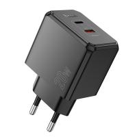 Сетевое зарядное устройство HOCO CS16A Wish 1xUSB-C + 1x Lightning, 20W, черный