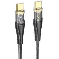 Кабель USB-C HOCO U121 Gold Type-C - Type-C, 3A, 60W, 1.2 м, черный