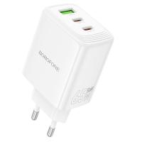 Сетевое зарядное устройство BOROFONE BN32 Cargador 1xUSB + 2xUSB-C, 65W, белый