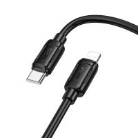 Кабель USB-C HOCO X115 Surpass Type-C - Lightning, 27W, 1 м, черный