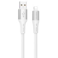 Кабель USB BOROFONE BX88 Solid USB - Lightning, 2.4А, 1 м, белый