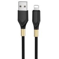 Кабель USB BOROFONE BX92 Advantage USB - Lightning, 2.4А, 1 м, черный