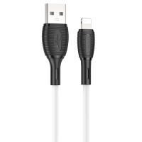 Кабель USB BOROFONE BX86 Advantage USB - Lightning, 2.4А, 1 м, белый