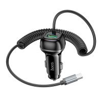 Автомобильное зарядное устройство HOCO Z58B Rank, 1xUSB с Кабелем Type-C, 48W, черный