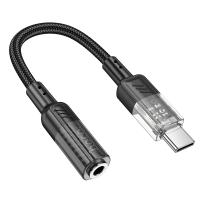 Переходник/Адаптер HOCO LS37 Spirit Type-C (m) - Jack 3,5 (f), 15 см, черный