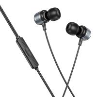 Проводные наушники BOROFONE BM93 Platino, Jack 3.5mm, 1.2 м, серый металлик