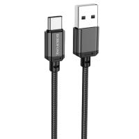 Кабель USB BOROFONE BX87 Sharp USB - Type-C, 3A, 1 м, черный