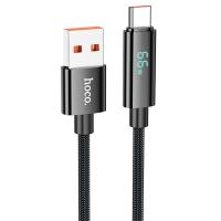 Кабель USB HOCO U125 Benefit USB - Type-C, 5A, 1.2 м, черный