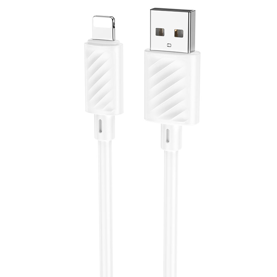 Кабель USB HOCO X88 Gratified USB - Lightning, 2.4А, 1 м, белый оптом