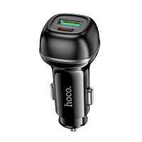 Автомобильное зарядное устройство HOCO Z58A Rank, 1xUSB + 1xUSB-C, 48W, черный