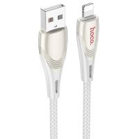 Кабель USB HOCO U133 Monte USB - Lightning, 2.4А, 1.2 м, серый