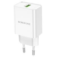 Сетевое зарядное устройство BOROFONE BN5 Jingrui single 1xUSB, 3.0A, 18W, белый