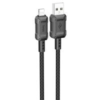 Кабель USB HOCO X94 Leader USB - Lightning, 2.4А, 1 м, черный