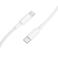 Кабель USB-C BOROFONE BX117 Source Type-C - Type-C, 3A, 60W, 1 м, белый