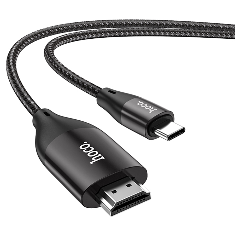 Видеокабель HOCO UA16 HDMI (m) - Type-C (m), 2 м, серый металлик оптом