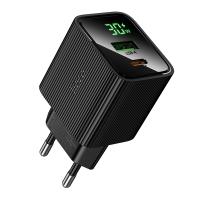 Сетевое зарядное устройство HOCO CS84A Excellent 1xUSB + 1xUSB-C, 3A, 30W, черный