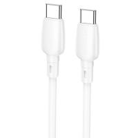 Кабель USB-C BOROFONE BX93 Super power Type-C - Type-C, 3A, 60W, 1 м, белый