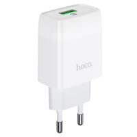 Сетевое зарядное устройство HOCO C72Q Glorious 1xUSB, 3.0A, 18W, белый