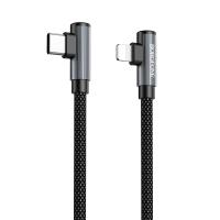 Кабель USB-C BOROFONE BU50 elbow Type-C - Lightning, 27W, 1 м, черный